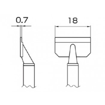 Hakko T8-1012 FM2022 18L Soldering Tips