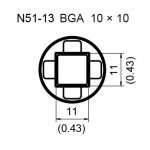Hakko N51-13 BGA Nozzle 10mm x 10mm for FR810/FR811