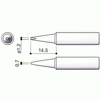 Hakko T18-D12 FX888 1.2mm Chisel Soldering Tip