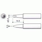 Hakko T18-D24 FX888 2.4mm Chisel Soldering Tip