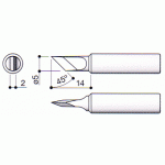 Hakko T18-K FX888 Knife Soldering Tip