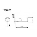 Hakko T18-S3 FX888 5.2mm Chisel Soldering Tip