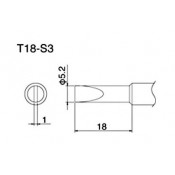 Hakko T18-S3 FX888 5.2mm Chisel Soldering Tip