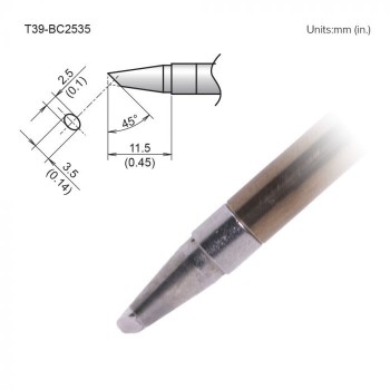 Hakko T39-BC2535 FX971 2.5mm Bevel Soldering Tip 