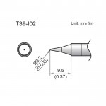 Hakko T39-I02 FX971 0.2mm Slim Conical Soldering Tip 