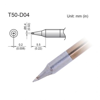 Hakko T50-D04 Micro Chisel Tip 0.4mm