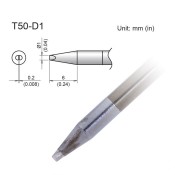 Hakko T50-D1 Micro Chisel Tip 1mm