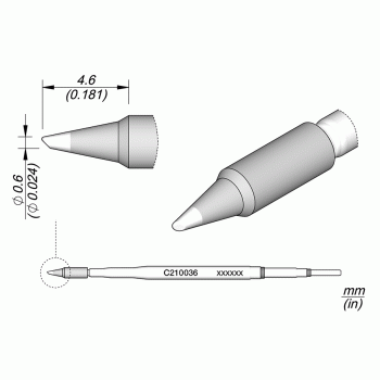 JBC C210-036 Cartridge Bevel 0.6mm