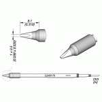 JBC C245-170 Cartridge Tip Chisel 1mm x 0.5mm