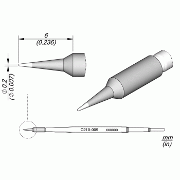 JBC C210-009 Cartridge Conical Tip 0.2mm