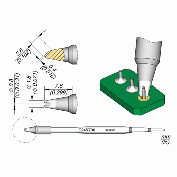 JBC C245-790 Cartidge Tip Barrel 0.8mm