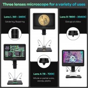 Andonstar AD249S-M HDMI 2160P Digital Video Microscope 10in Screen 3x Lenses