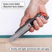 NT Cutter L-500GRP Metal Utility Knife Auto Lock 