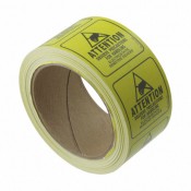 SCS 129LABEL Antistatic Warning Label 50x50mm Roll-500