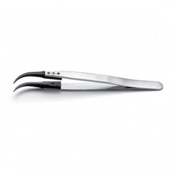 Ideal-Tek 7CFR-SA Tweezers Carbon Fiber Curved Tip