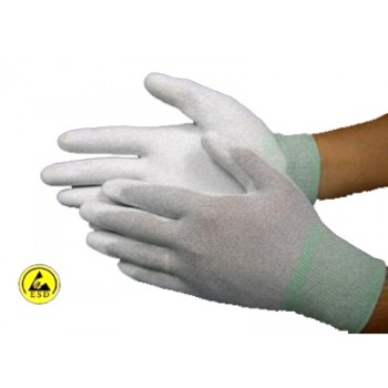 Carbon Conductive Gloves with Coated Palms - Large 1pr