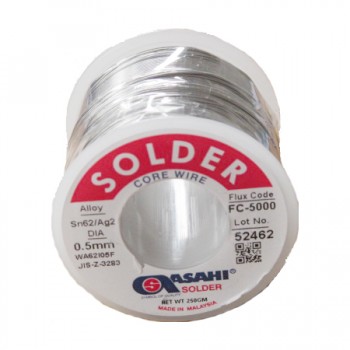 Asahi 2% Silver FC-5000 0.5mm Solder Wire 250gm