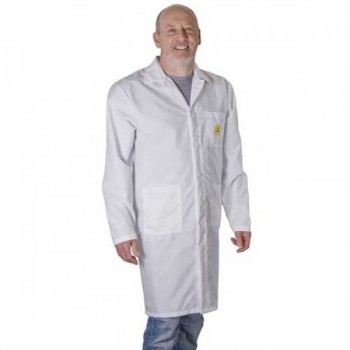 Antistatic Lab Coat Medium White