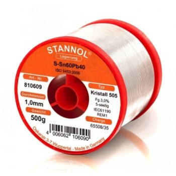 Stannol 60/40 HS10 Solder Wire 2.0mm 500gm