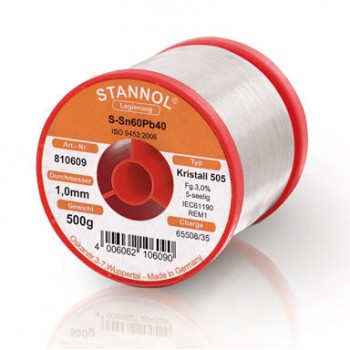 Stannol 60/40 HS10 Solder Wire 1.0mm 500gm